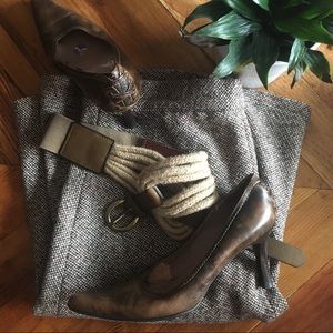 EUC a line wool blend lined skirt - beautiful!